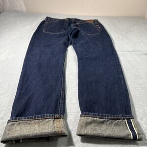 Brave Star USA Selvedge Jeans Mens 32x32 Slim Straight Dark Wash Japan Oz Y2k